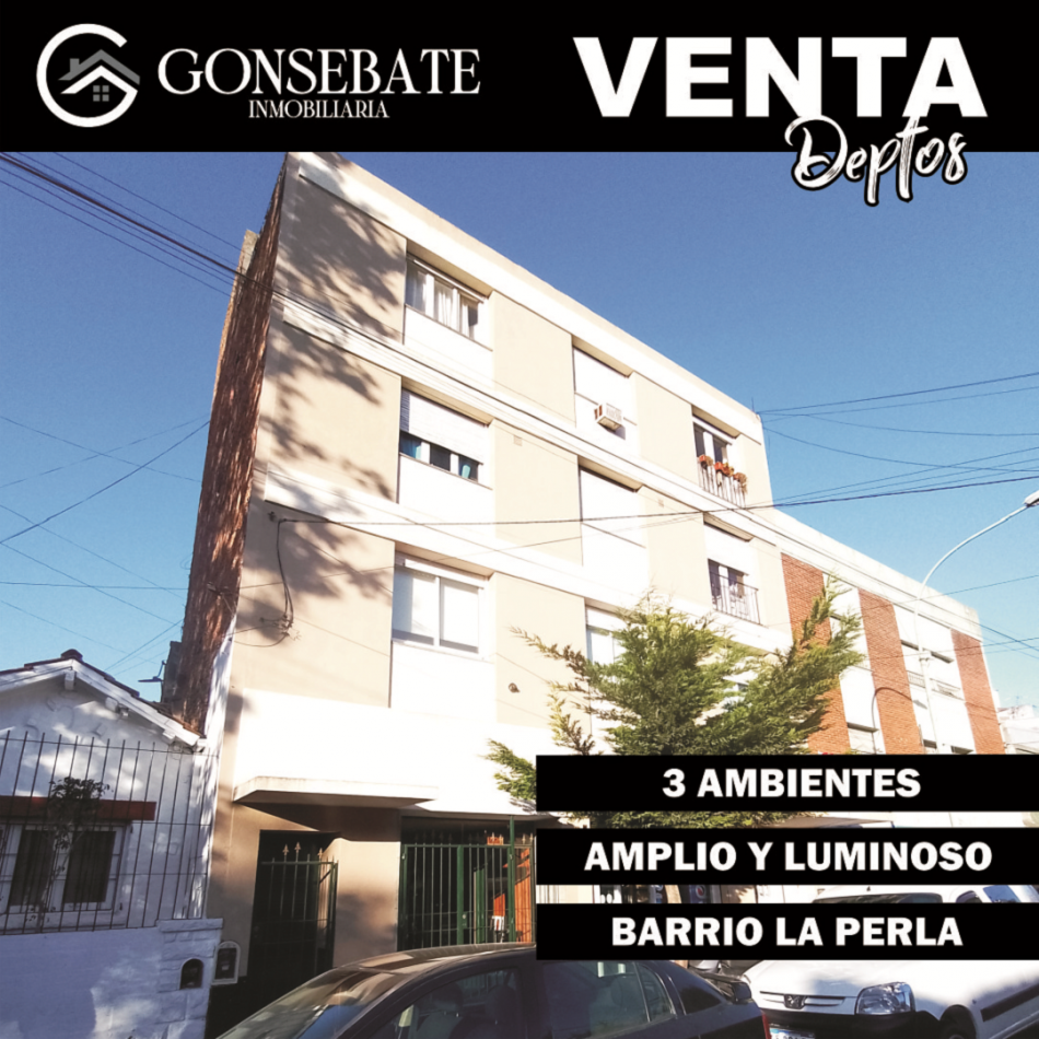 Departamento de 3 ambientes en barrio la Perla