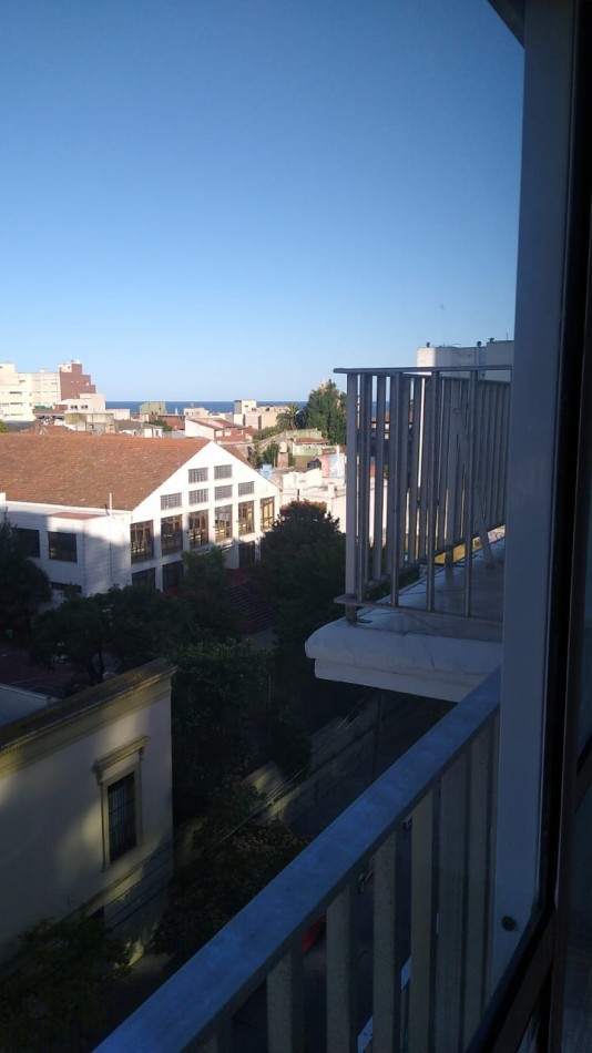 MONOAMBIENTE A NUEVO, AMOBLADO Y EQUIPADO.VISTA AL MAR.