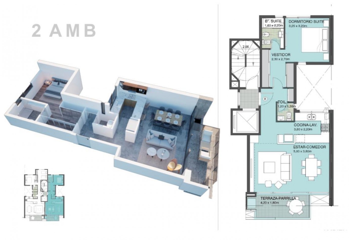 DEPARTAMENTOS EN POZO 2 Y 3 AMBIENTES