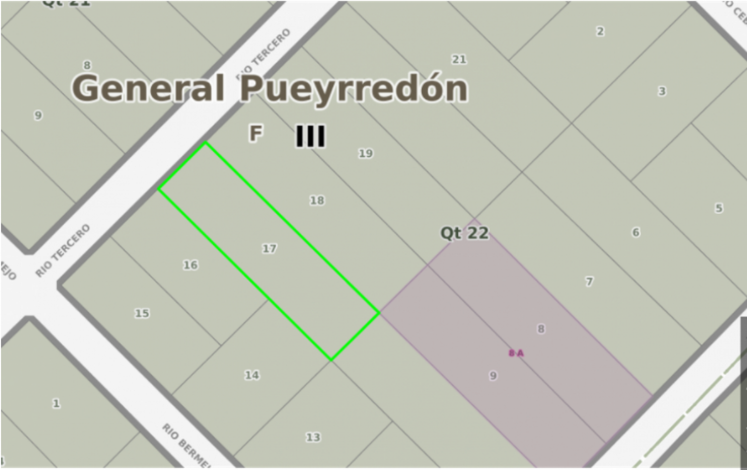 MUY BUEN LOTE EN GLORIA DE LA PEREGRINA.